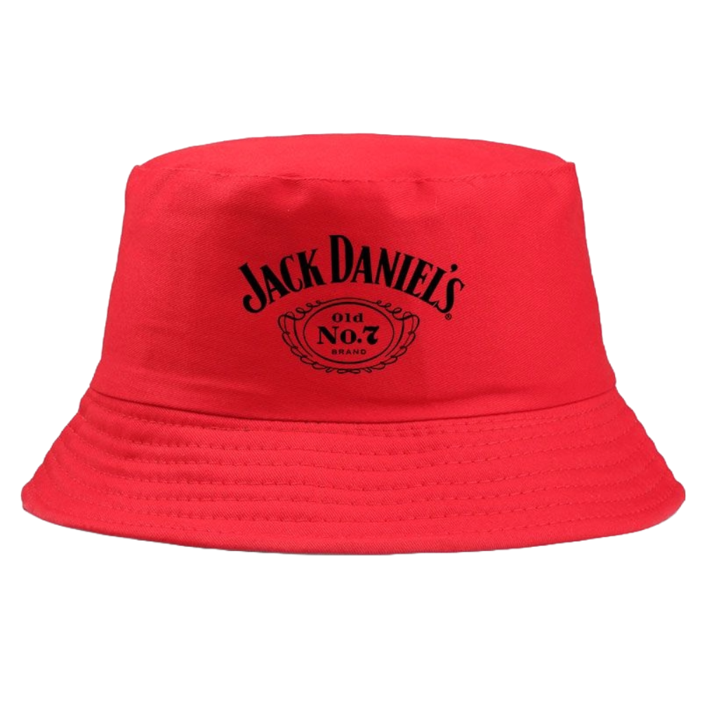 Bob de couleur rouge avec inscrit le logo Jack Daniel's.