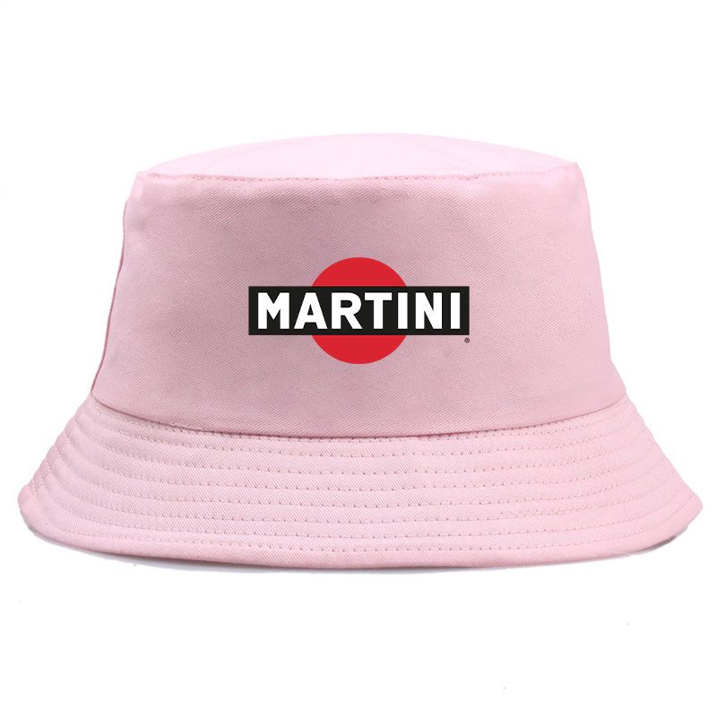 Bob de couleur rose avec inscrit le logo Martini.