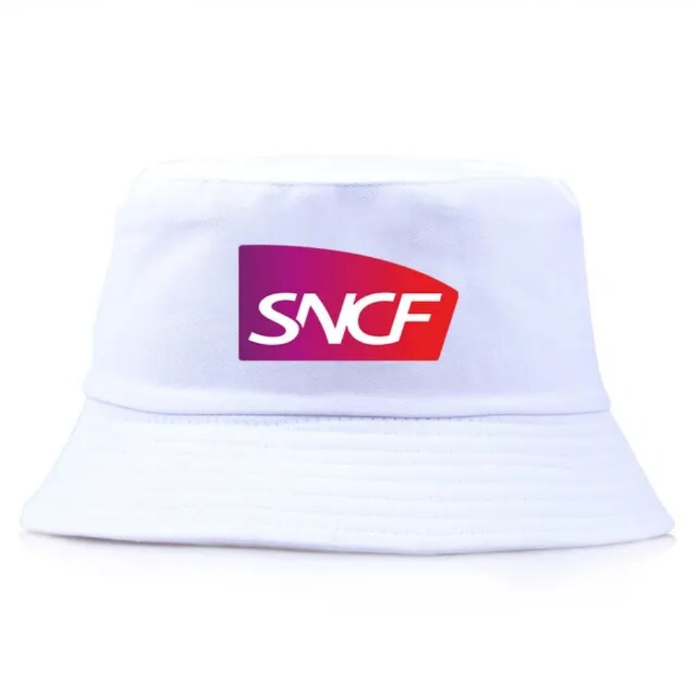 Bob de couleur blanc avec inscrit le logo SNCF.