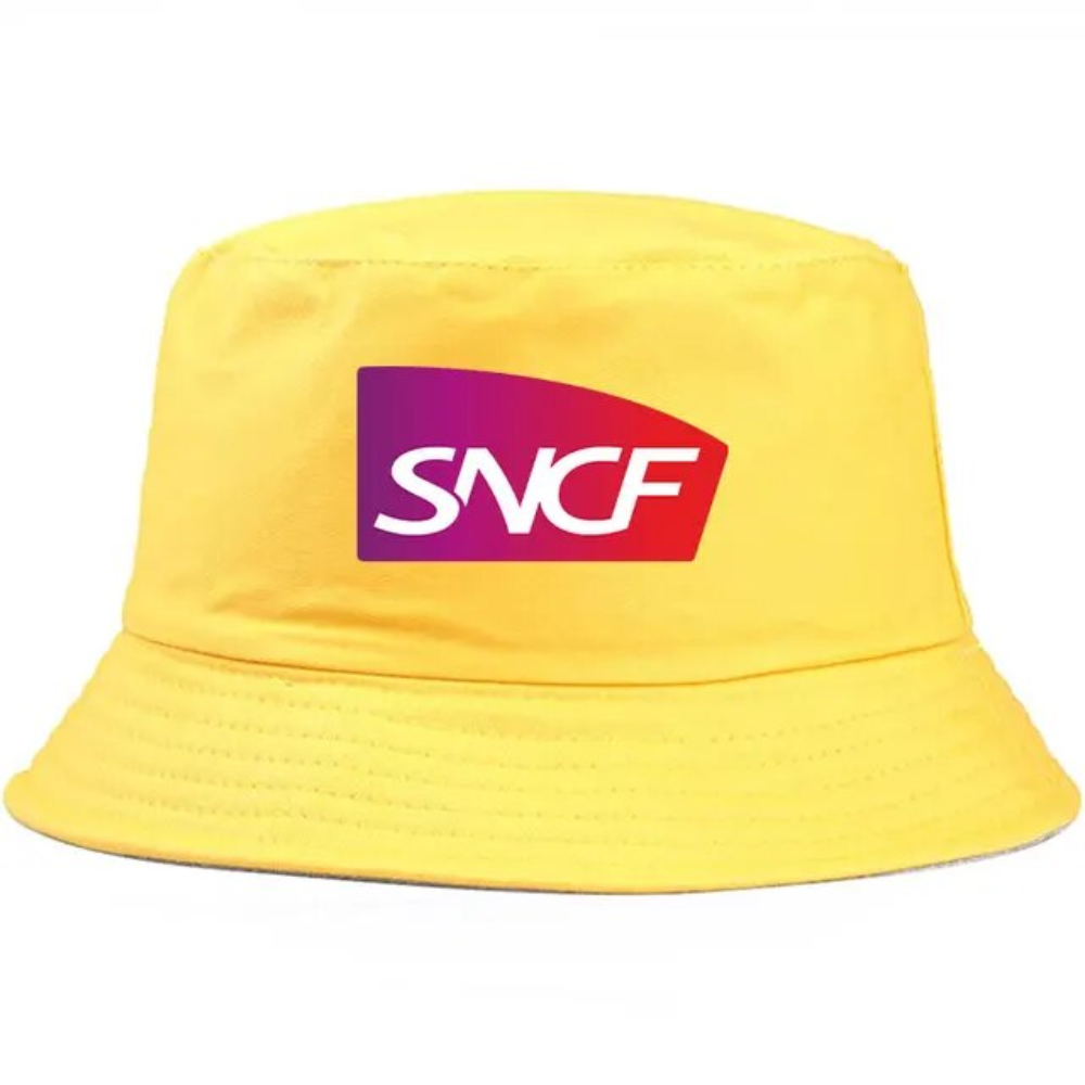 Bob de couleur jaune avec inscrit le logo SNCF.