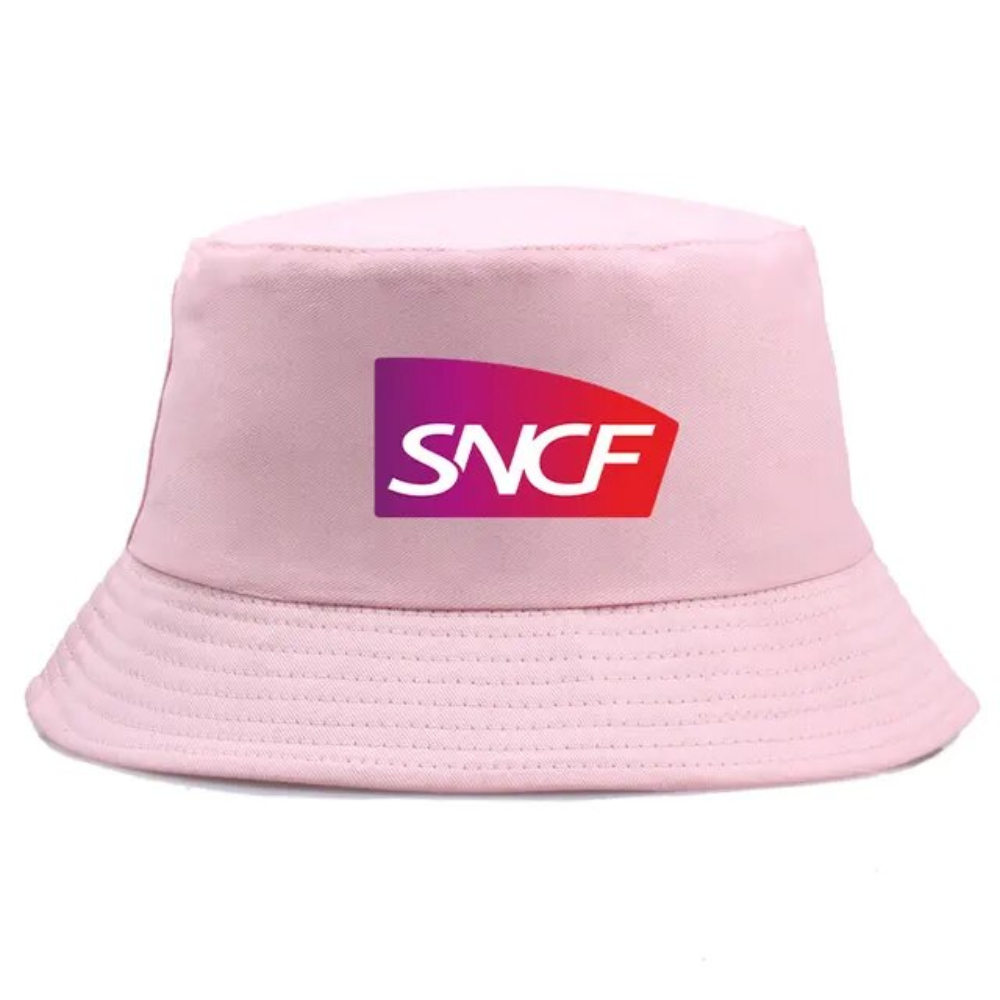 Bob de couleur rose avec inscrit le logo SNCF.