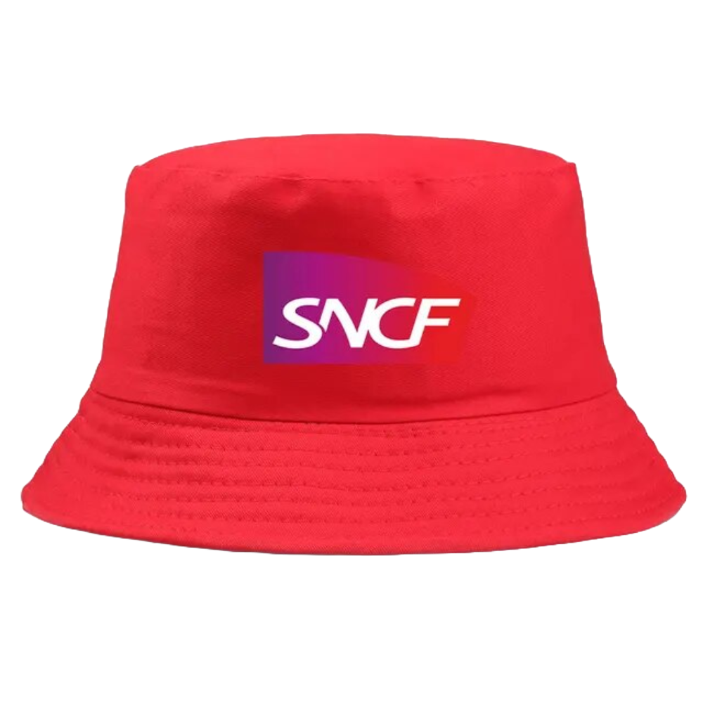 Bob de couleur rouge avec inscrit le logo SNCF.